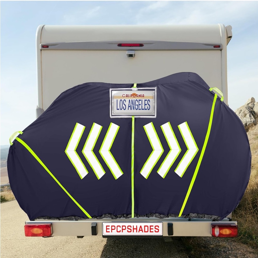 NEW! Bike Cover Transport or Storage 2 Bicycles Waterproof Windproof Navy Blue
